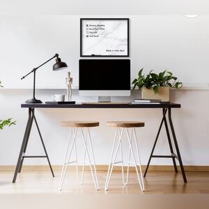 Mikasa White Marble Design White Board w/Black Marker NEW IN BOX